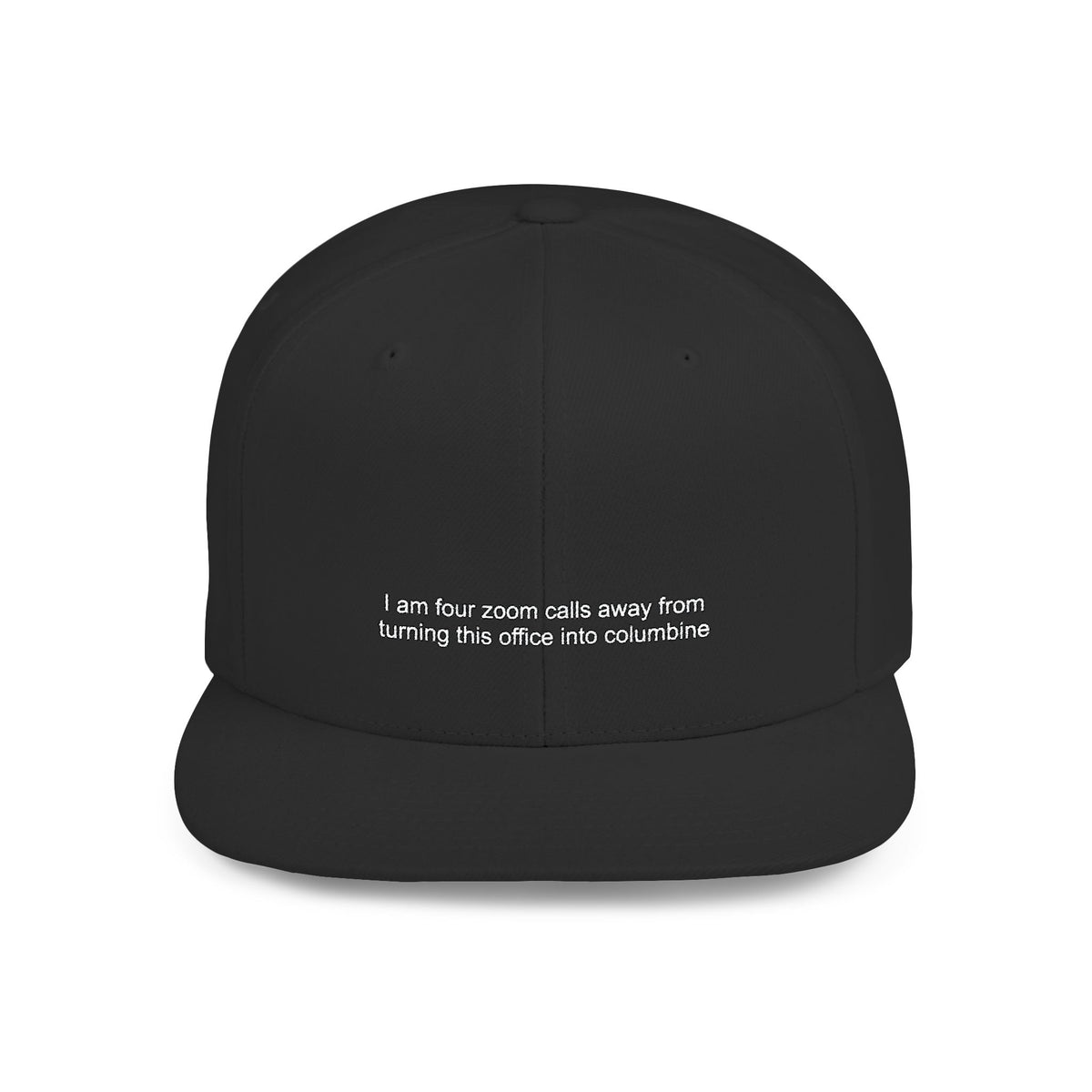 zoom office columbine — Embroidered Snapback Hat — image 1