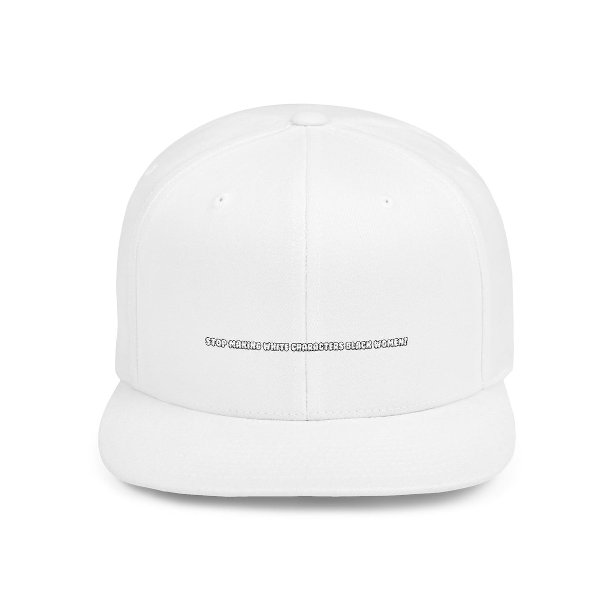 white to black — Embroidered Snapback Hat — image 2