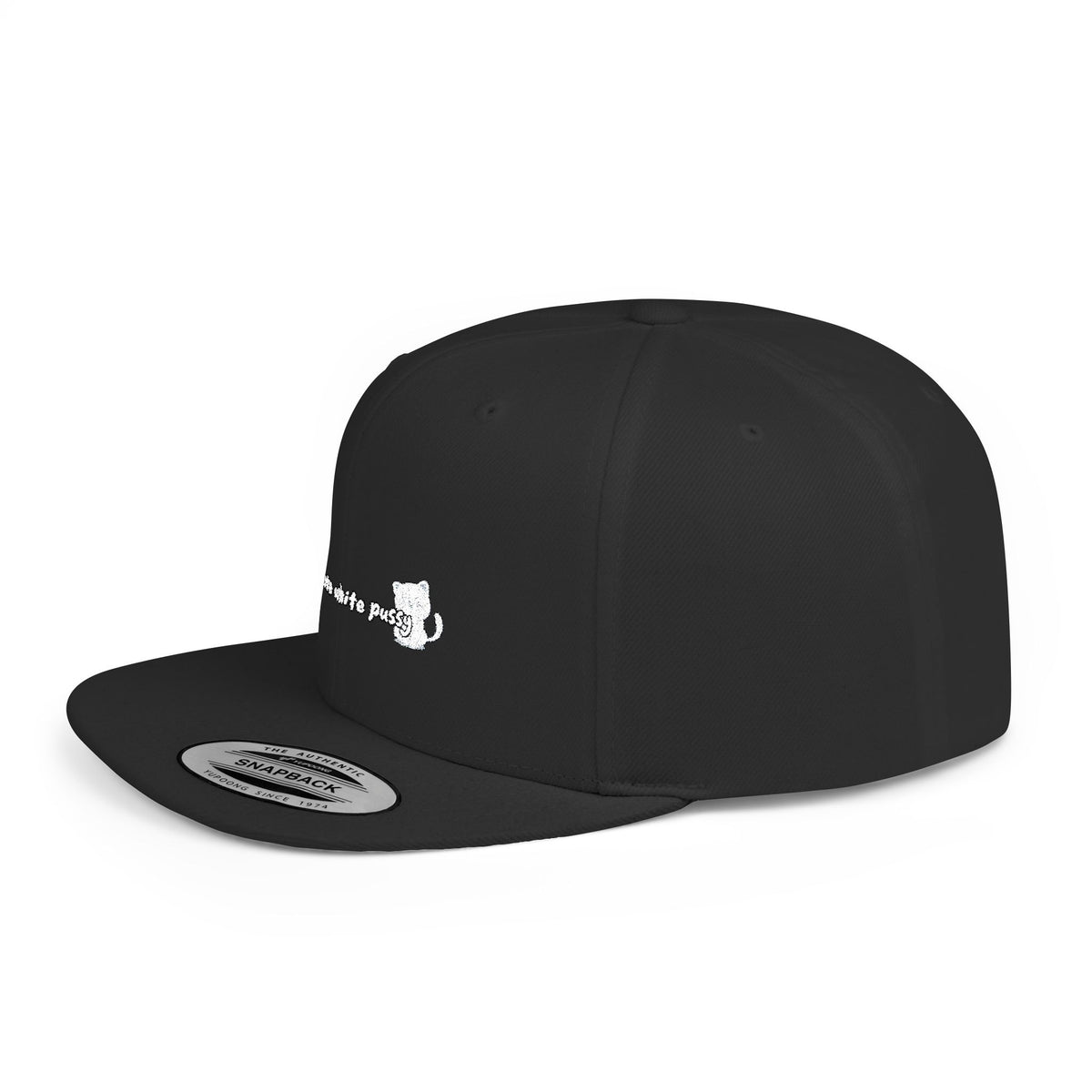 white pussy — Embroidered Snapback Hat — image 5