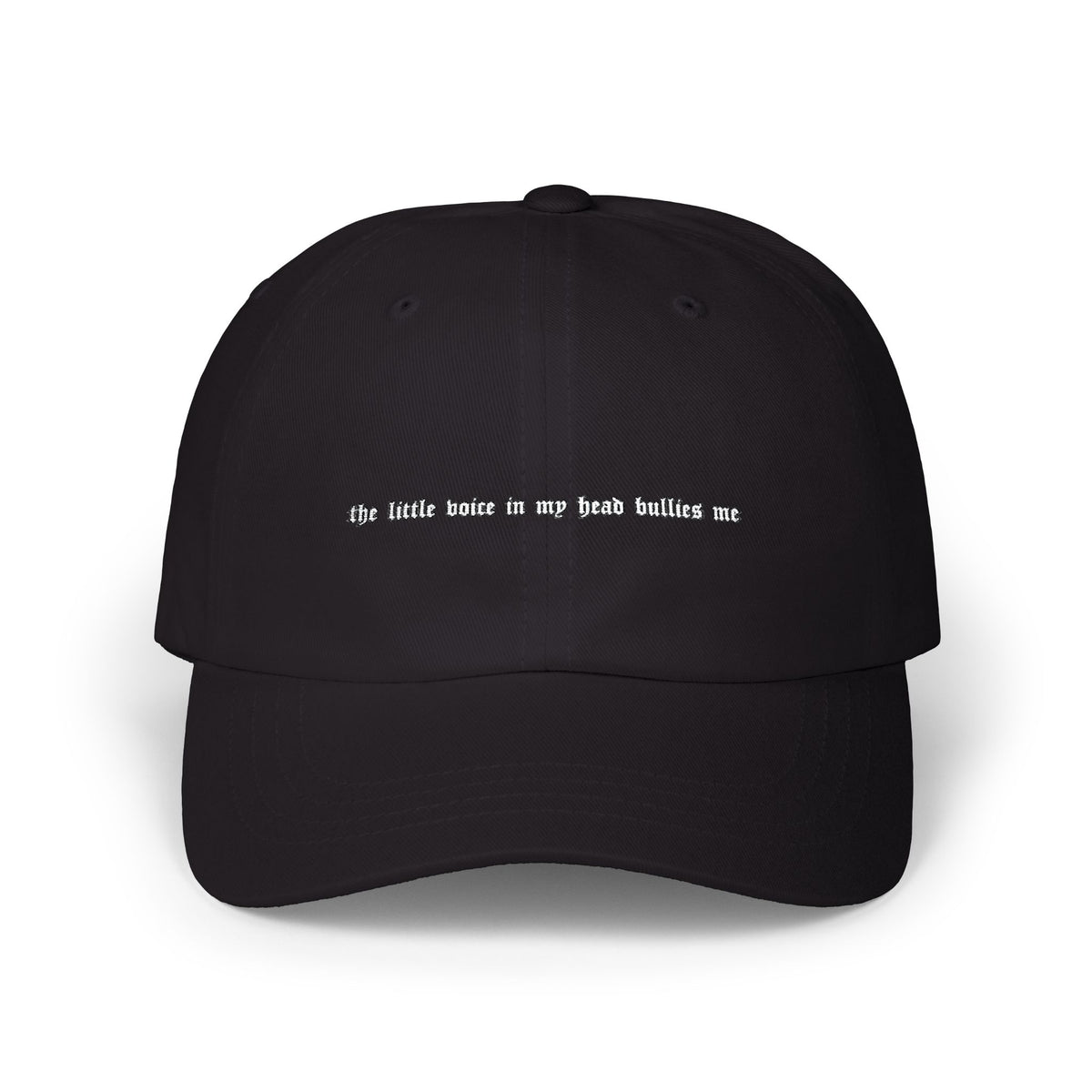 the little voice in my head bullies me — Embroidered Dad Hat — image 1