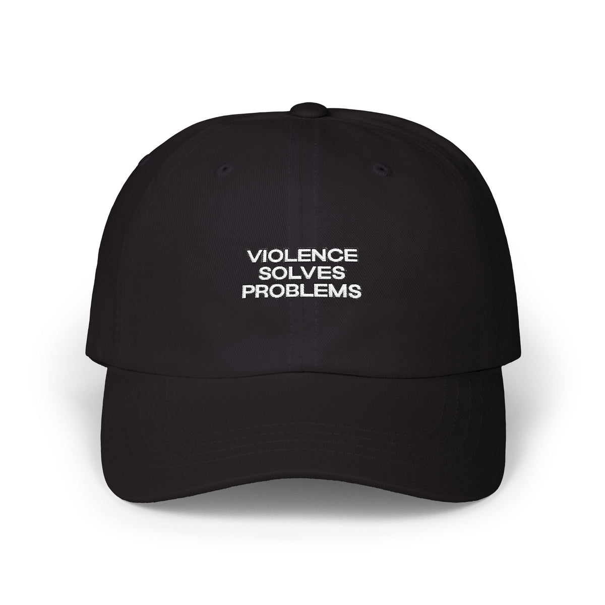 violence solves problems — Embroidered Dad Hat — image 1