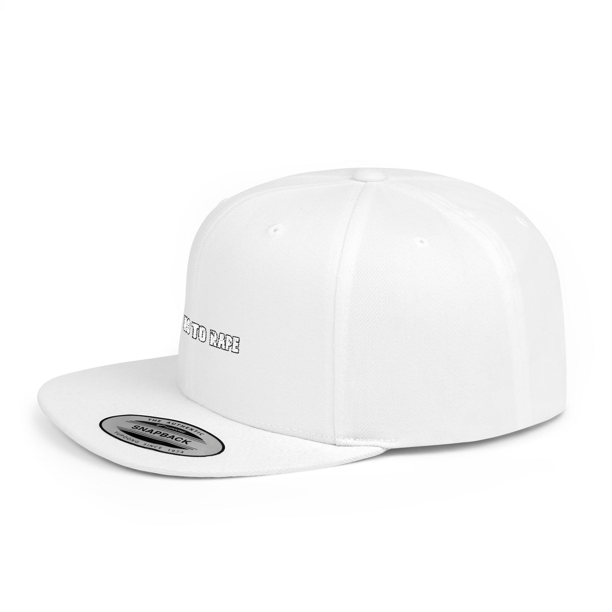 say no to rape — Embroidered Snapback Hat — image 8