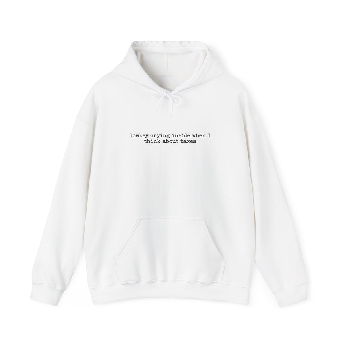 crying about taxes — Graphic Hoodie — image 2