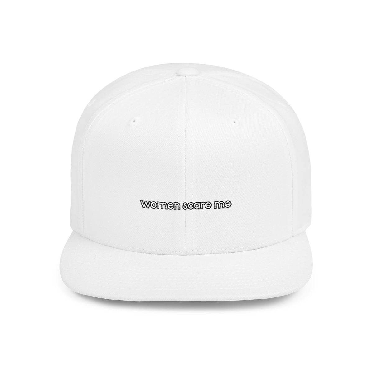 women scare me — Embroidered Snapback Hat — image 2