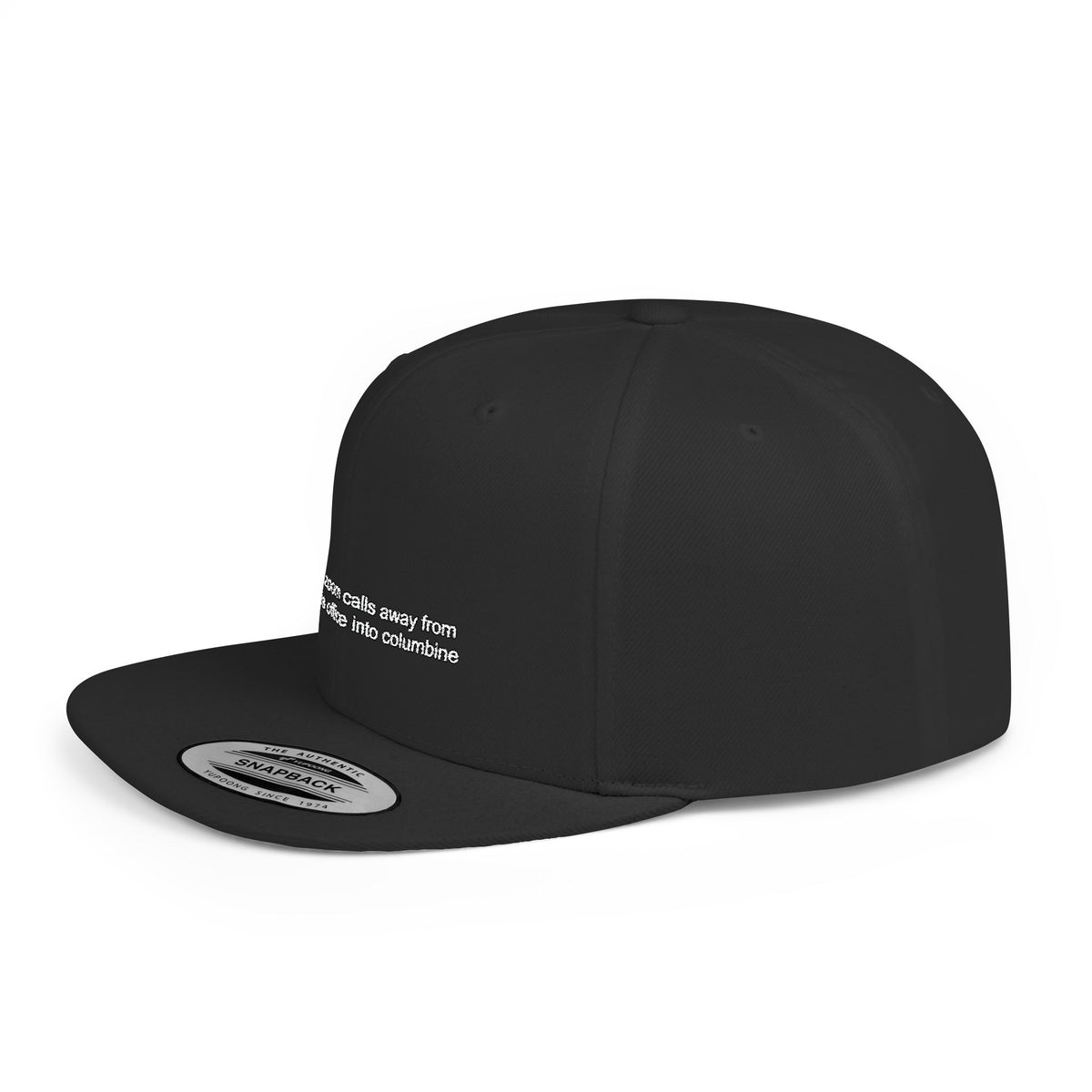 zoom office columbine — Embroidered Snapback Hat — image 5