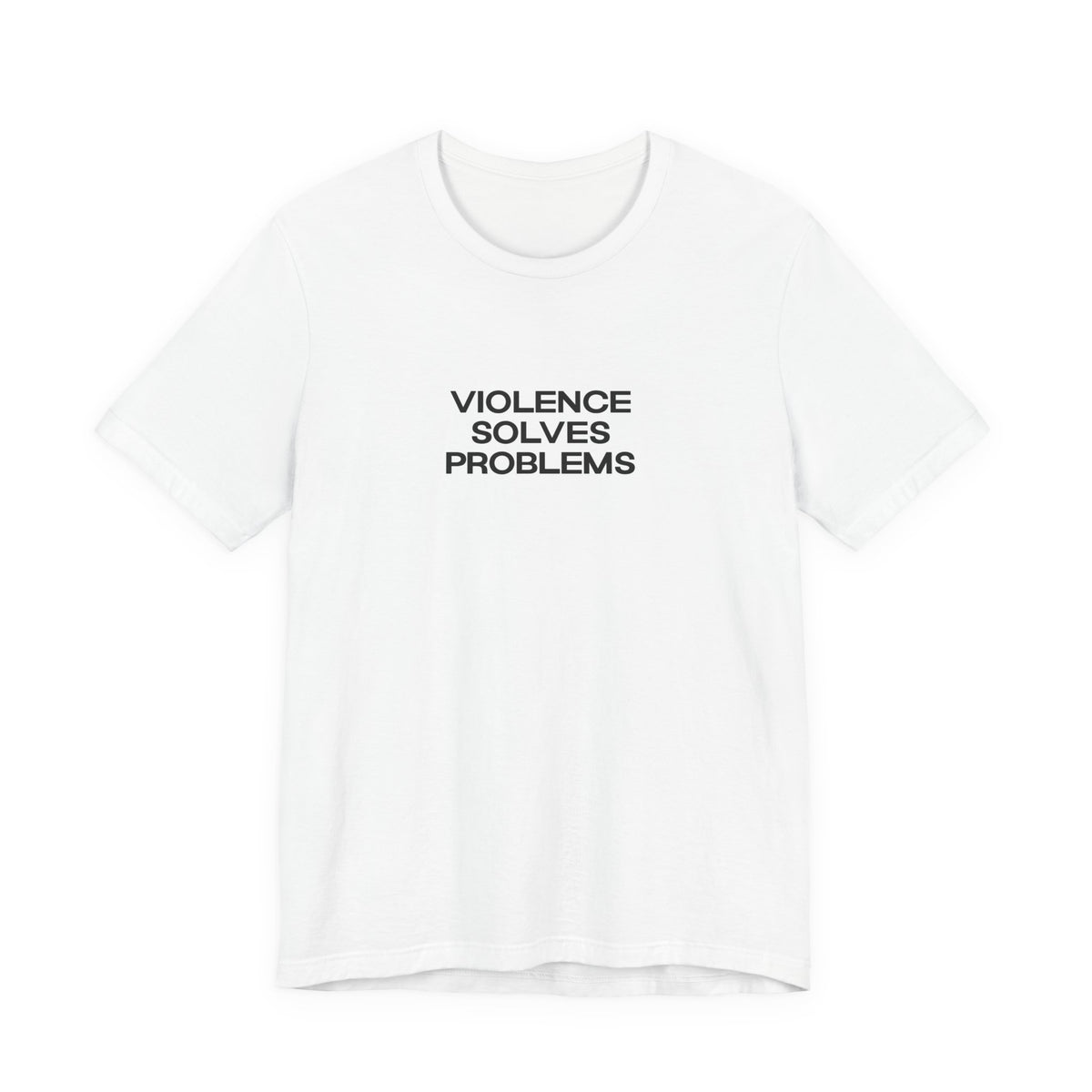 violence solves problems — Classic Graphic Tee — image 2