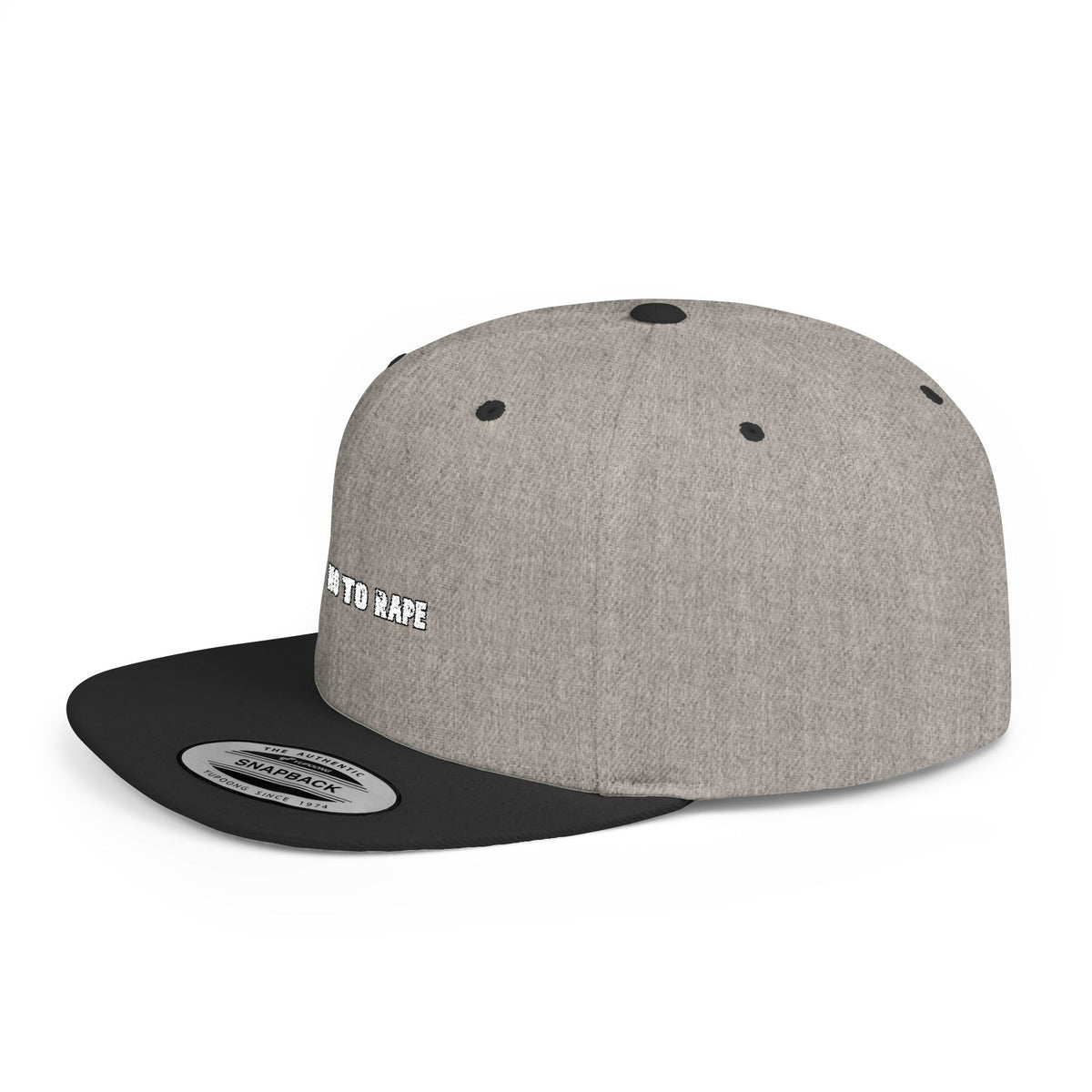 say no to rape — Embroidered Snapback Hat — image 11