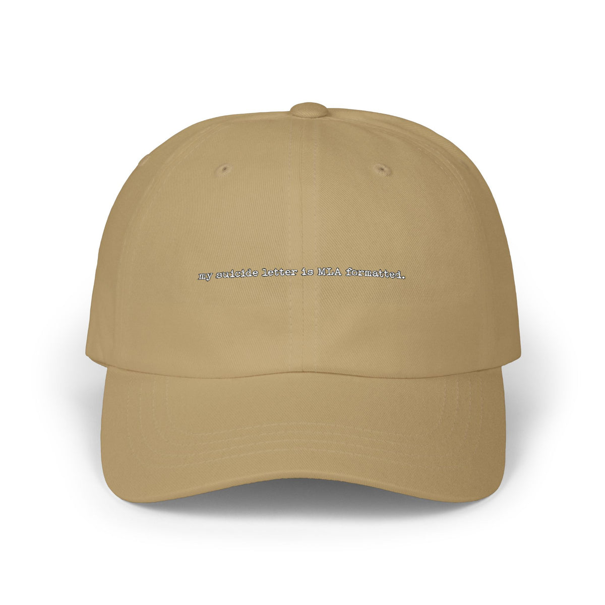 mla formatted suicide letter — Embroidered Dad Hat — image 3